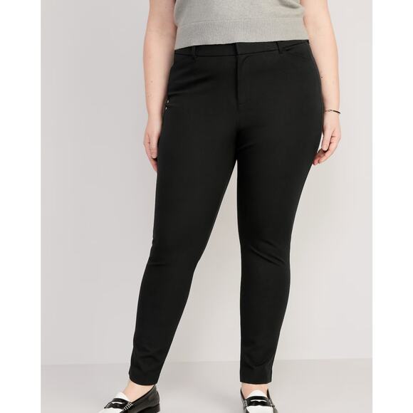 Old Navy Black Basic Career Office Work Straight Leg Pixie Dress Pants Size 18 - Picture 1 of 13